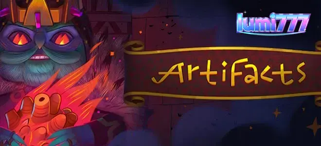 Tampilan visual slot Artifacts dengan tema petualangan harta karun